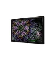 Çiçek Deseni Çizim Çerçeveli Mdf Tablo