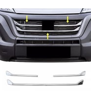 Fiat Ducato Krom Ön Panjur 3 Parça 2022 Üzeri Paslanmaz Çelik (Gümüş)
