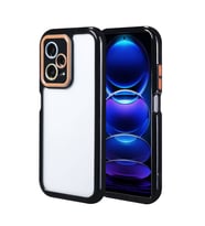 Skyarc Xiaomi Redmi Note 12 Pro 5G Kılıf Kamera Korumalı Renkli Kenar ve Çerçeve Tasarımlı Vitamin Kapak (Siyah)