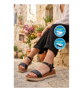 Ayakmod 335333 Z Siyah Kadın Sandalet