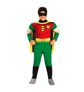 Teen Titan Robin Kostüm Lüks 8-10 Yaş