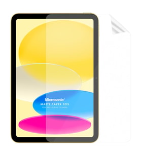 Microsonic Apple iPad 10.Nesil 10.9`` (A2696-A2757-A2777) Paper Feel Kağıt Dokulu Mat Ekran Koruyucu (Renksiz)
