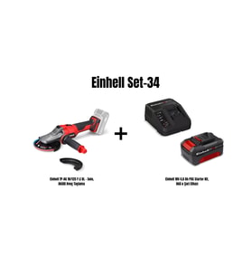 Einhell Set-34 (Einhell TP-AG 18/125 F Li BL Akülü Avuç Taşlama+18V 4,0 Ah Akü & Şarj Cihazı)