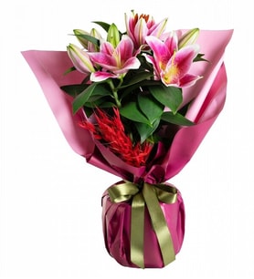 BUKET KAGIDINDA LİLYUM TASARIM
