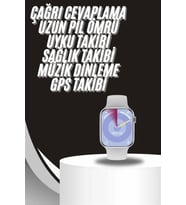 Akıllı Saat Gümüş Kasa Bluetooth Kulaklık Hediyeli Çok Fonksiyonlu İkili Set
