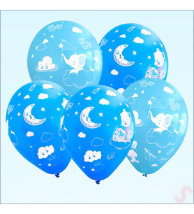 Bebek Temalı Balon, 30cm x 8 Adet - Mavi