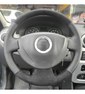 Renault Clio 2 Araca Özel Direksiyon Kılıfı (NOKTA ALCANTRA) (Karışık)