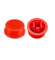 6x6 Kırmızı Yuvarlak Buton Kapağı