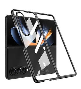 Lexroo Galaxy Z Fold 4 Kılıf Full Camlı Kıpta Kılıf - Siyah