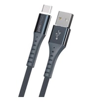Polosmart PSM26 Type-C 2.4A Led Aydınlatmalı Hızlı Şarj ve Data Kablosu (Siyah)
