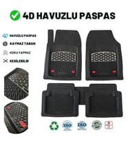 Ford Escort Sedan 1998 4d Havuzlu Üniversal Yeni Nesil Pro Paspas Siyah - Gri