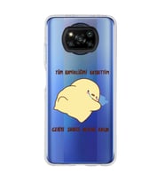 Poco X3 PRO / X3 NFC Uyumlu Komikliğimi Kaybettim Tasarımlı Şeffaf Telefon Kılıfı