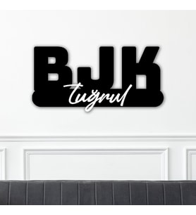 Kişiye Özel İsim Temalı Siyah-Beyaz Tablo