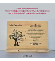 Münzevi Masaüstü Ahşap Rahle/Tablet/Kitap Tutucu-Model008