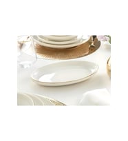 Modern Gold Porselen 2'li Servis Tabağı Seti, 25 cm, Krem Renk