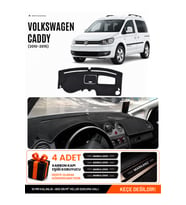 VOLKSWAGEN CADDY (2010-2015) Uyumlu Torpido Örtüsü Torpido Kılıfı - Siyah