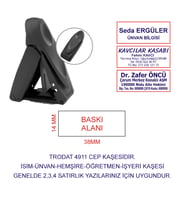 KAŞECİNİZ TRODAT 9411 CEP KAŞE SİYAH MAKİNE MAVİ MÜREKKEP