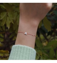 Üçgen Figürlü Zirkon Taşlı Mine İşli Rose Gold Kaplama Gümüş Bileklik