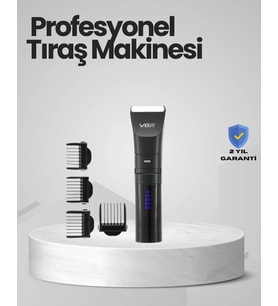 Şarjlı Tıraş Makinesi –Dijital Ekranlı, Hızlı Şarjlı, Profesyonel Kesim Seti