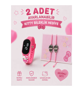 Pembe Kız Çocuk Dijital Led Kol Saati, Takvimli ve Karne Hediyesi