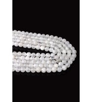 8 MM Faset Kesim Selenit Taşı Dizi (Beyaz)