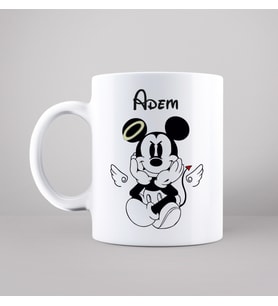 Mickey Mouse Baskılı Kupa Kişiye Özel