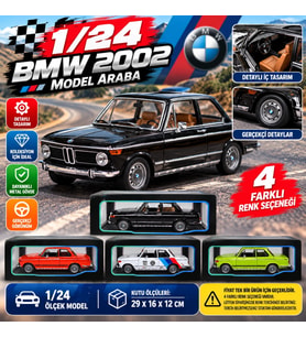 1/24 BMW 2002 Model Araba (adet fiyatıdır)