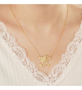Kişiye Özel 925 Ayar Gümüş Teddy Bear İsim Kolye