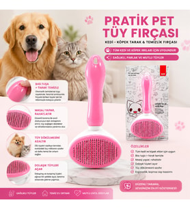 PRATİK KEDİ KÖPEK TARAK - TEMİZLİK FIRÇASI PET SHOP