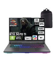 Asus Rog Strix G16 Ryzen 9-8940HX 40-Gbddr5 4 Tbssd RTX5070TI (12GB-140W-GDDR7) 16" Wuxga 165Hz Windows 11 Pro + Hmf Sırt Çantası G614PR-RV051HMF24