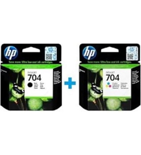 HP CN692AE + CN693AE 704  Siyah + Renkli Kartuş Seti