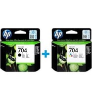 HP CN692AE + CN693AE 704  Siyah + Renkli Kartuş Seti