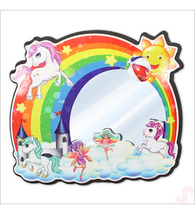 Unicorn Aynalı Duvar Stickerı, 33cm x 30cm (STD)