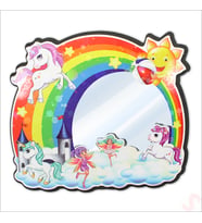 Unicorn Aynalı Duvar Stickerı, 33cm x 30cm (STD)