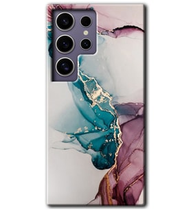 Galaxy S24 Ultra Kılıf HD Desen Baskılı Kılıf - Liquid Mermer