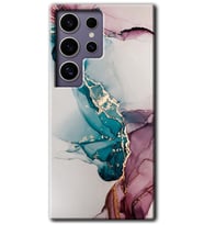 Galaxy S24 Ultra Kılıf HD Desen Baskılı Kılıf - Liquid Mermer