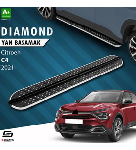 S-Dizayn Citroen C4 3 Diamond Krom Yan Basamak 183 Cm 2021 Üzeri