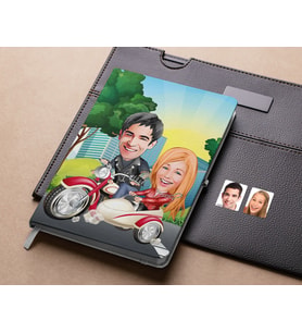Bk Gift Kişiye Özel Sevgililer Karikatürlü Beyaz Defter-12 , Arkadaşa Hediye , Sevgiliye Hediye
