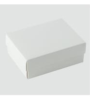 5x8x2 cm Tam Kapaklı Selefonlu Süngerli Takı Kutusu - Beyaz (DEMONTE)