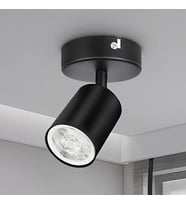 RİOLİGHT MODERN SİYAH METAL ODA,MUTFAK,BANYO,CAFELER İÇİN GÜN IŞIGI SPOT(AMPUL DAHİLDİR)