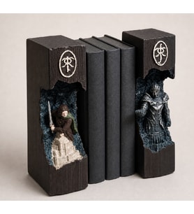 2'li Aragorn & Sauron Yüksek Kalite Taş Döküm Kitap Tutucu Book Nook