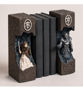 2'li Aragorn & Sauron Yüksek Kalite Taş Döküm Kitap Tutucu Book Nook