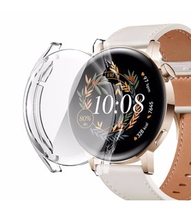 Microsonic Huawei Watch GT3 42mm Kılıf 360 Full Round Soft Silicone Şeffaf