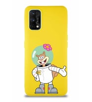Realme 7 Pro Soft Premier Kapak Sandy Tasarımlı Silikon Kılıf - Sarı (Şeffaf)
