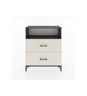 Arges Şifonyer Tek Raflı 2 Çekmeceli 88x30x106 Antrasit-Aytaşı