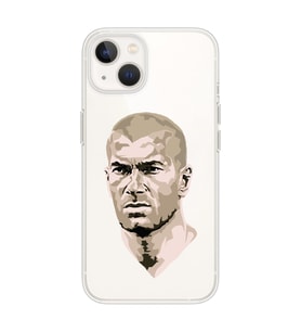 Iphone 14 Uyumlu Zinedine Zidane Tasarımlı Şeffaf Telefon Kılıfı