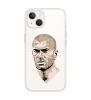 Iphone 14 Uyumlu Zinedine Zidane Tasarımlı Şeffaf Telefon Kılıfı