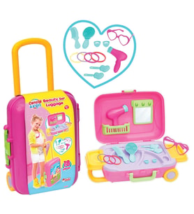 Candy & Ken Güzellik Set Bavulum - Güzellik Setleri - Kuaför Oyuncak Seti - Makyaj Seti