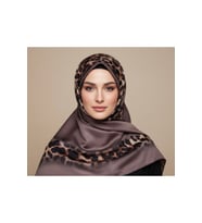 Soft Zarif Leopar Desenli Moda Trend Şal