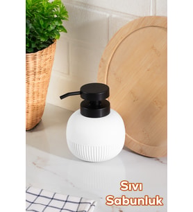 Porsima 3119 Banyo ve Mutfak Sıvı Sabunluk 450ML Beyaz